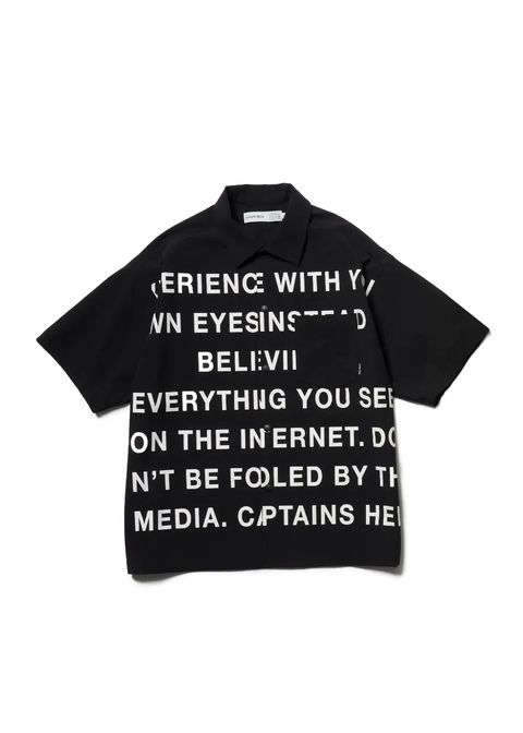 【ラスト1点】CORDURA® WATER-REPELLENT SHIRTS (BLACK) / ストレッチ S/S シャツ