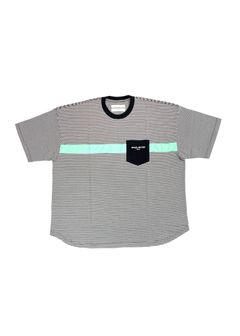 LINE BORDER TEE (BLACK) / ボーダー ポケット Tシャツ