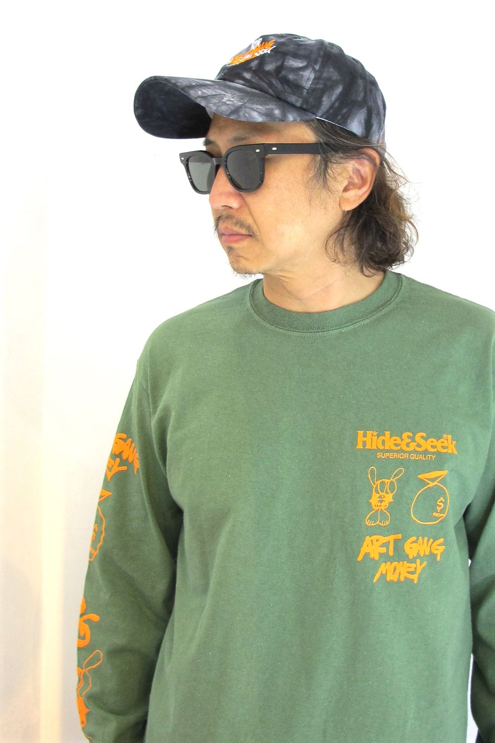 × SKOLOCT CAP (TYE-DYE BLACK) / スコロクト コラボローキャップ