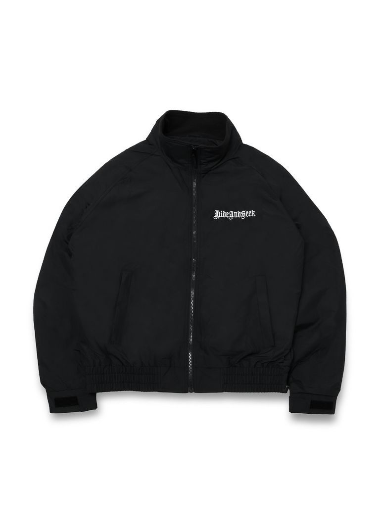 HIDE AND SEEK - Nylon Zip Jacket (BLACK) / フリースライナー 