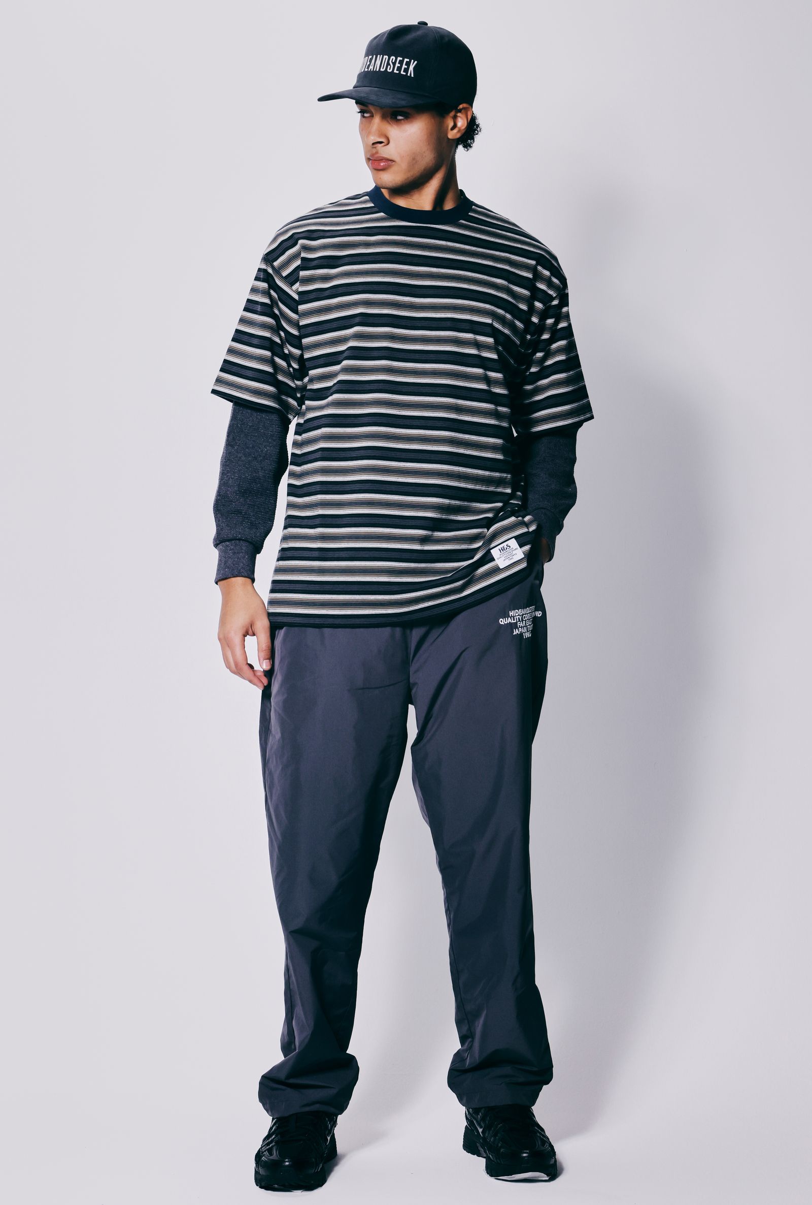 Nylon Track Pant (CHARCOAL GRAY) / ナイロン トラックパンツ / セットアップ可能