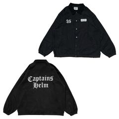 LOGO DENIM COACH JKT (BLACK) / ロゴ刺繍 ブラックデニム コーチ ジャケット