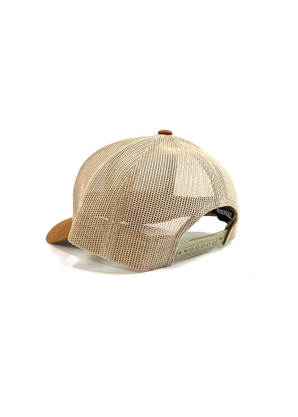 RETRO TRUCKER MESH CAP (LIGHT BROWN) / ワッペン メッシュキャップ
