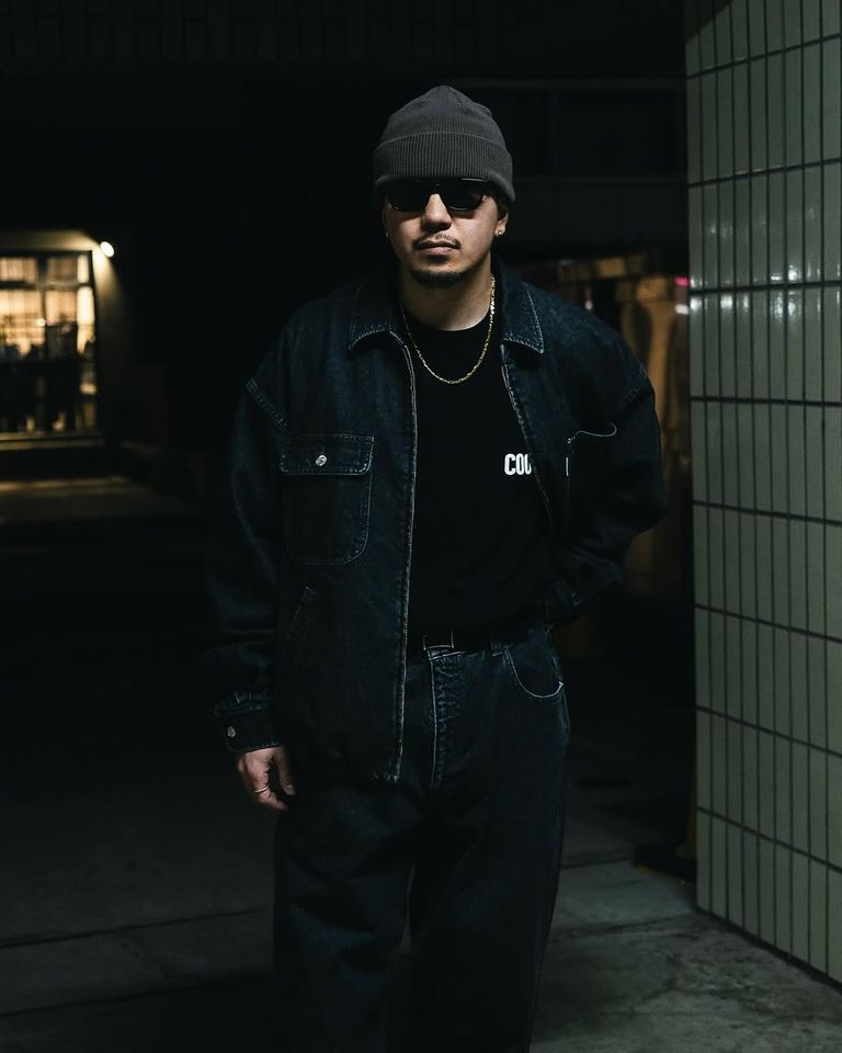 COOTIE PRODUCTIONS - 【ラスト1点】Denim Zip Up Work Jacket (BLACK 