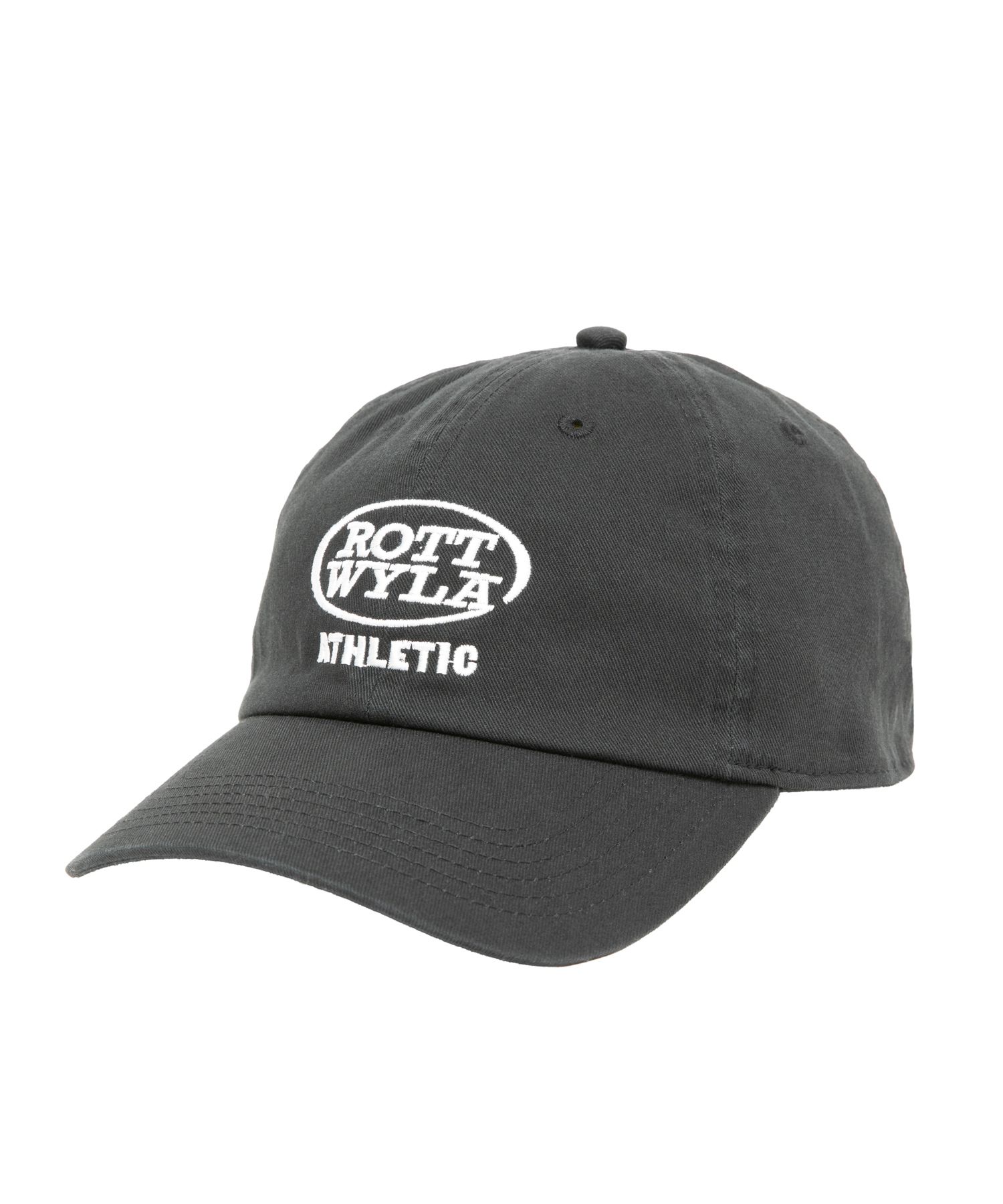 ATHLETIC CAP (BLACK) / ロゴ刺繍 ダッド キャップ。