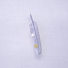 Feather M with Gold Point S (Left) (SILVER) / 24金Sポイント中フェザートップ (左向き)