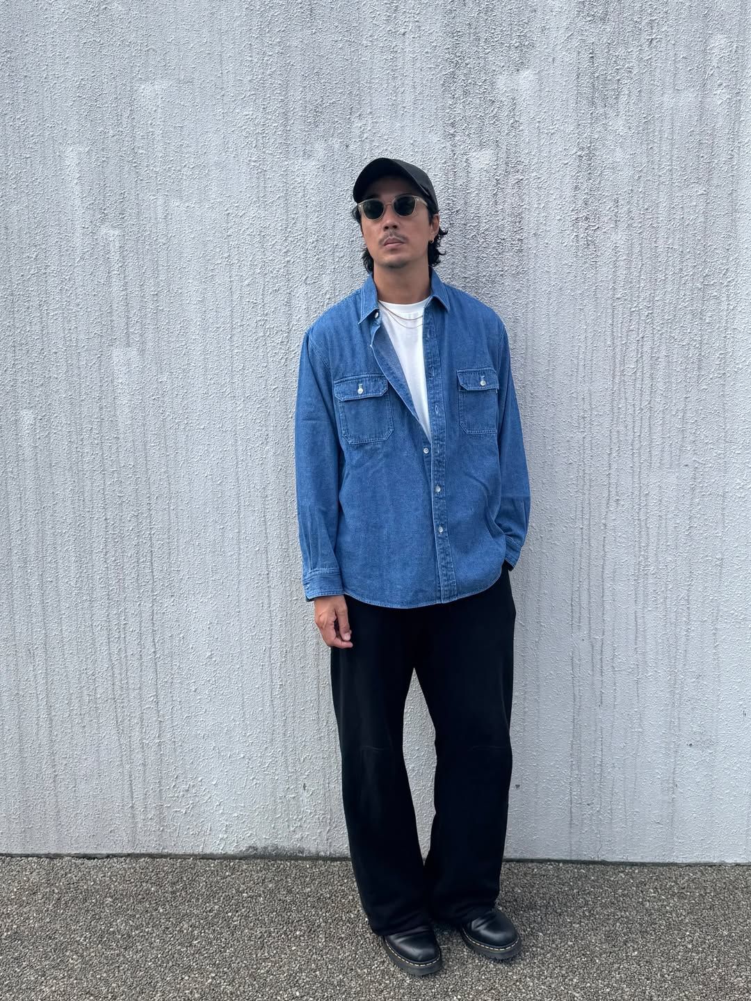 R9 WASHED DENIM SHIRT (INDIGO) / デニム シャツ