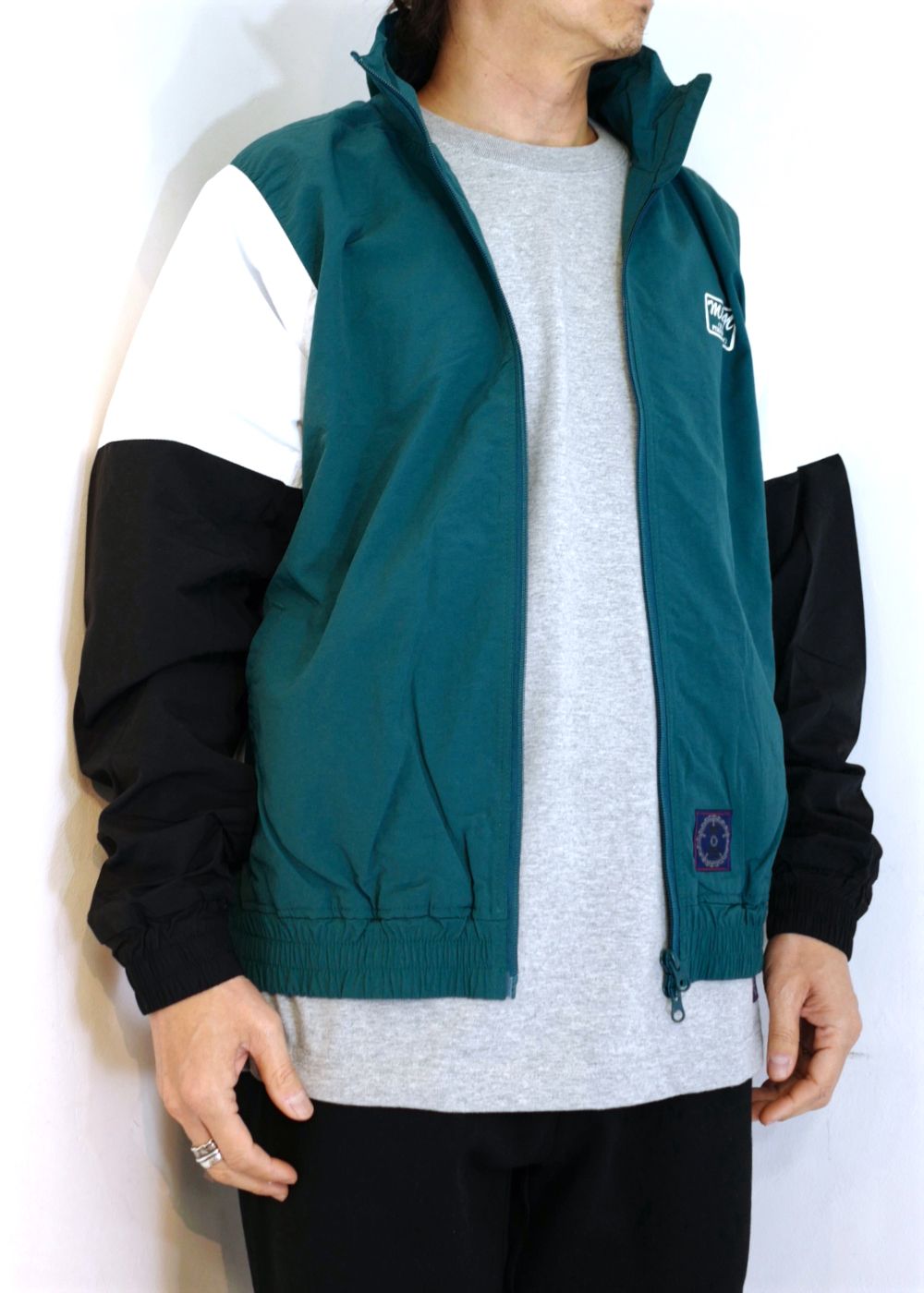 M&M CUSTOM PERFORMANCE - NYLON TRACK JACKET (GREEN) / ナイロン