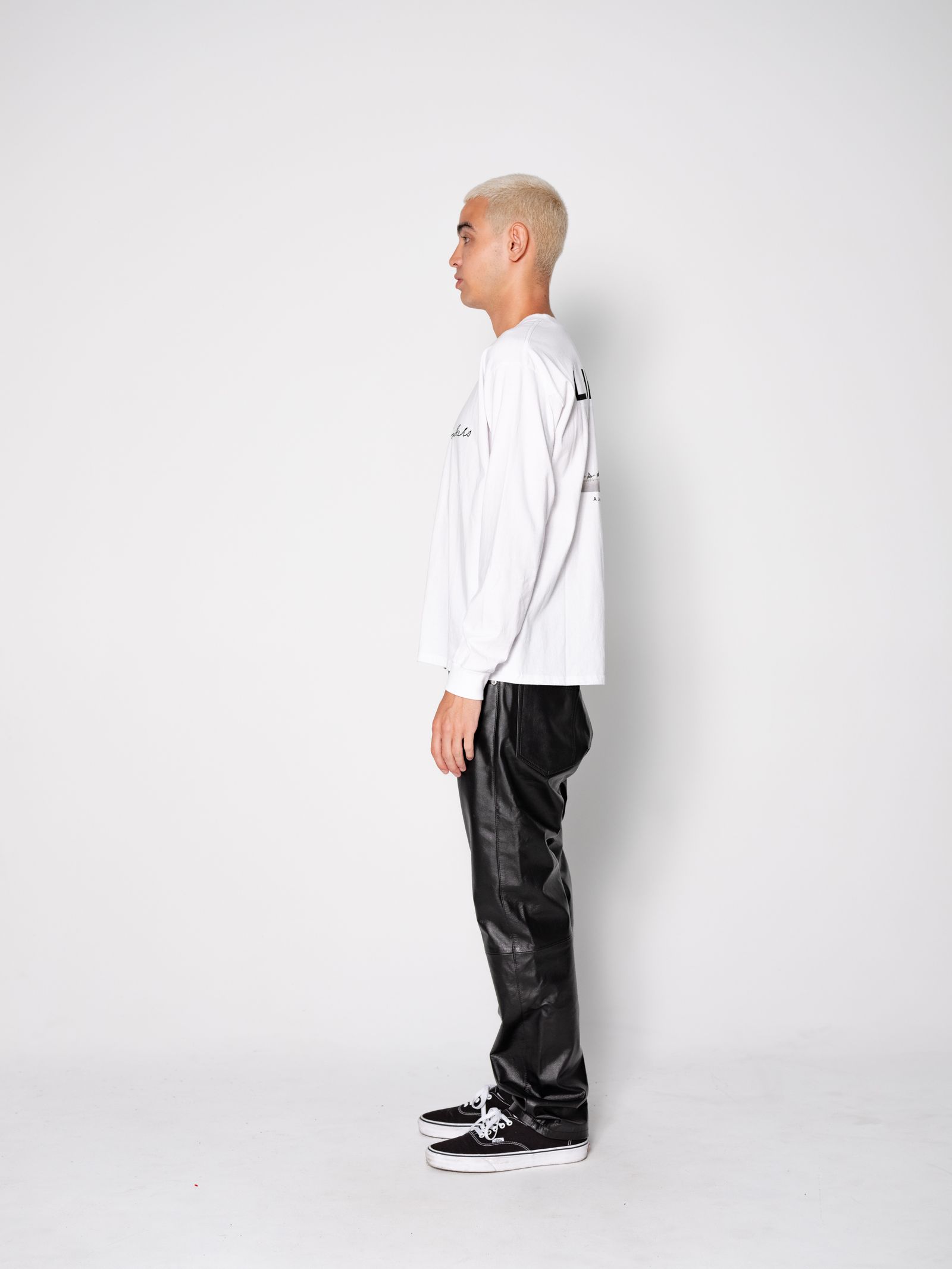 L/S PHOTO PRINT T "TRE" (WHITE) /  フォトプリント ロング Tシャツ