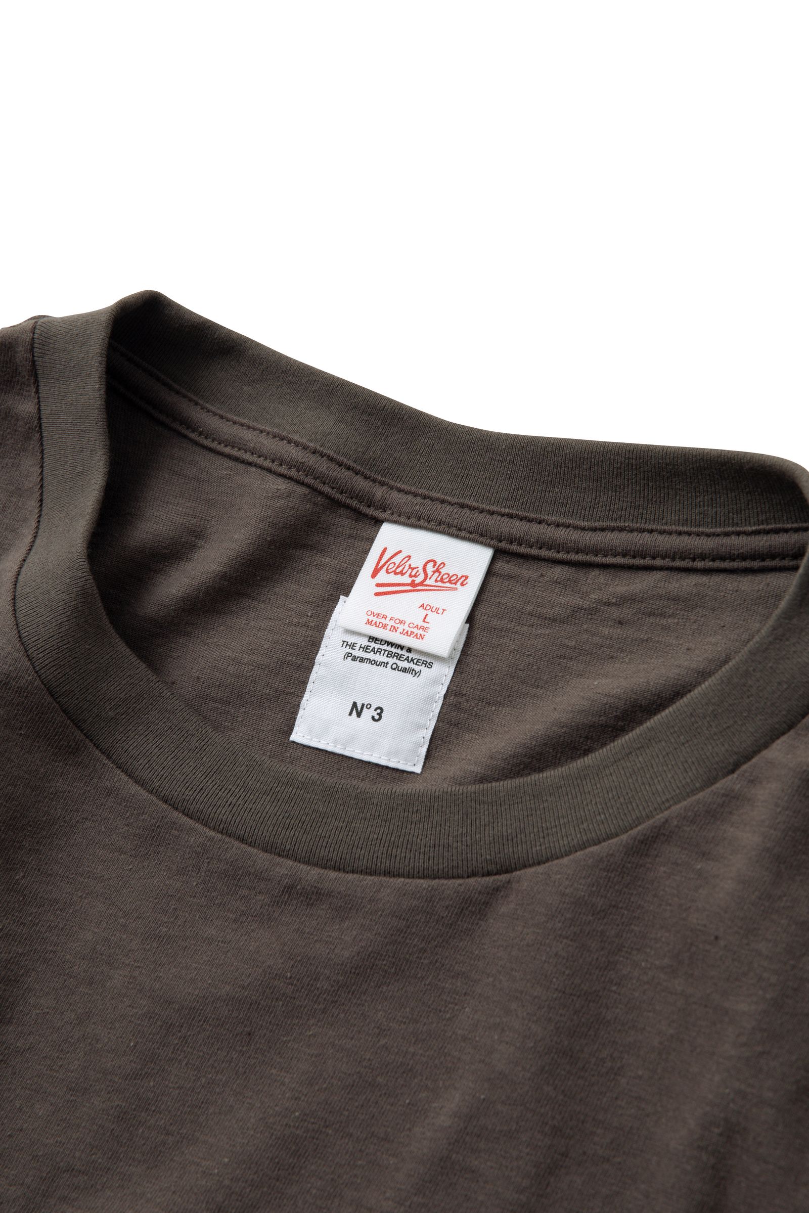 VELVA SHEEN Ex.S/S POCKET TEE "PIERCE" (CHARCOAL) / ベルバシーン コラボ ポケットTシャツ