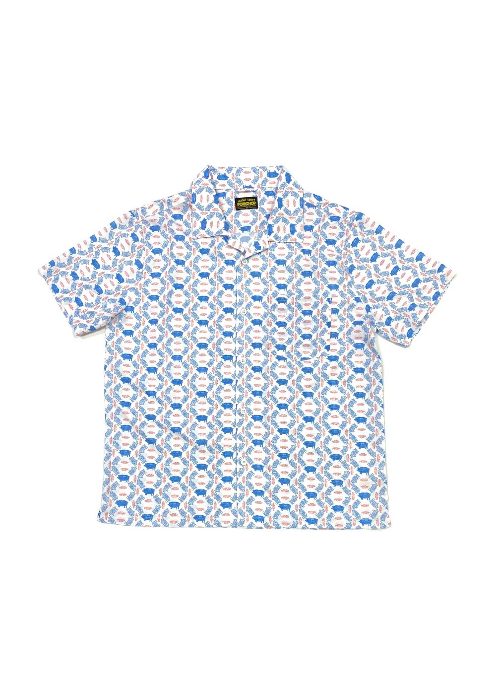 PORK AOP SHIRT (WHITE) / オリジナル プリント シャツ