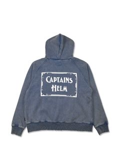 VINTAGE LOGO HOODIE (VINTAGE NAVY) / ヴィンテージ加工 ロゴ スウェット パーカー