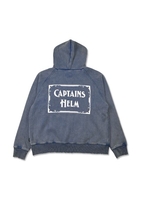 VINTAGE LOGO HOODIE (VINTAGE NAVY) / ヴィンテージ加工 ロゴ スウェット パーカー