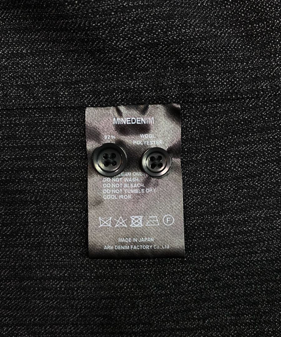 【ラスト1点】Salt'n Peppar Wool Open Collar L/S SH (CGR) / ソルトアンドペッパー ウール オープンカラーシャツ