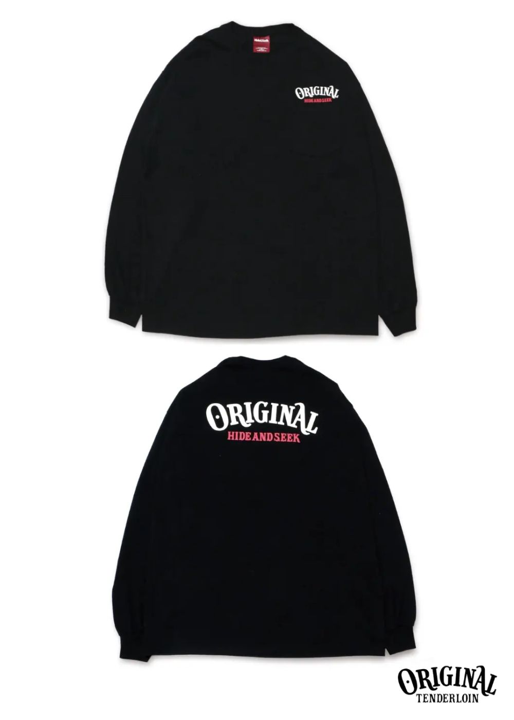 ×TENDERLOIN POCKET L/S TEE (BLACK) / テンダーロイン コラボポケットロンT