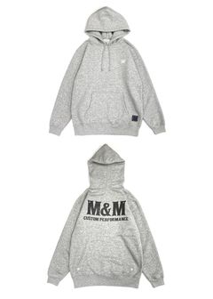 PULL OVER PARKA (H.GRAY) / ロゴ プリント スウェットパーカー