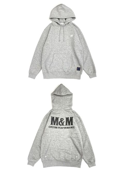 PULL OVER PARKA (H.GRAY) / ロゴ プリント スウェットパーカー