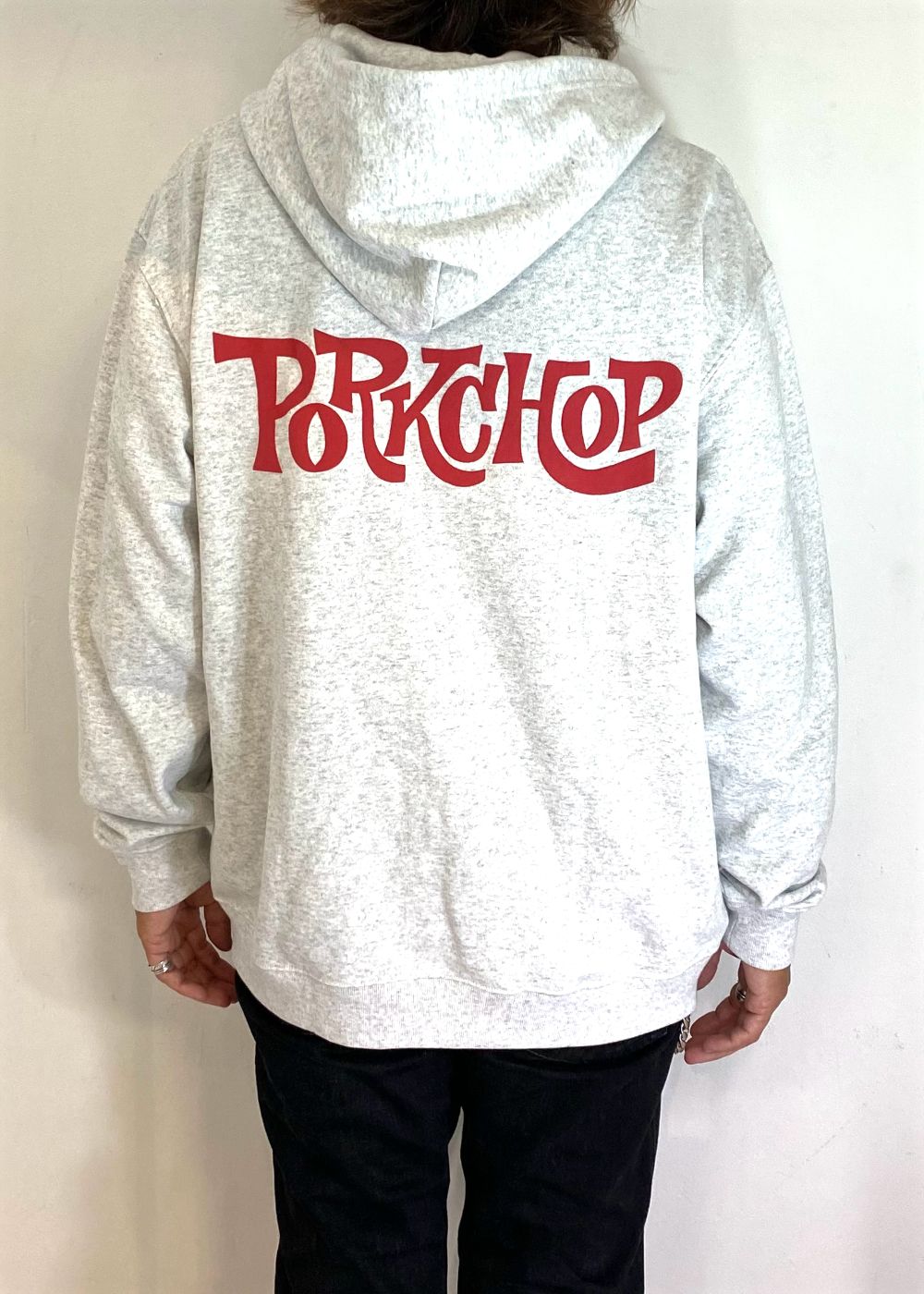 SC LOGO ZIP UP HOODIE (ASH) / SC ロゴ スウェット ジップパーカー