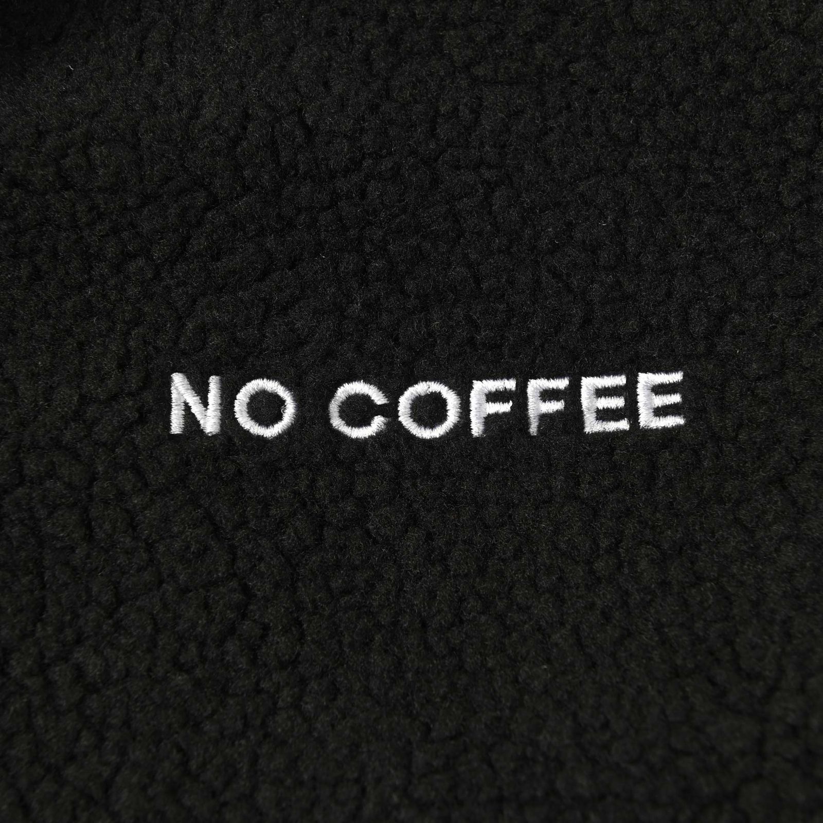 NC BY NO COFFEE - ボアハーフジップパーカー (BLACK) | LOOPHOLE