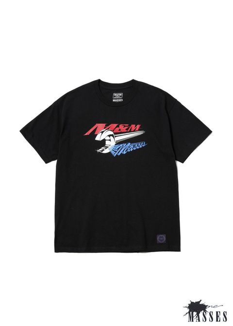 ×MASSES T-SHIRT WRENCH M (BLACK) / マシス コラボレーション プリントT