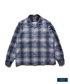 PENDLETON W.Plaid Open Collar SH (BPT) / ペンドルトン コラボ オンブレチェック オープンカラー ウール シャツ