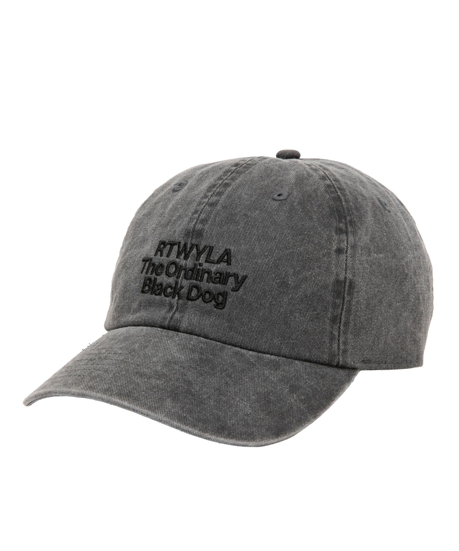PIG RTWYLA CAP (BLACK) / ロゴ刺繍 ダッド キャップ。