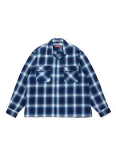 【ラスト1点】Ombre Check L/S Shirt (BLUE) / オンブレ チェック シャツ
