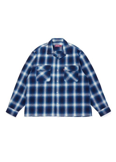 【ラスト1点】Ombre Check L/S Shirt (BLUE) / オンブレ チェック シャツ