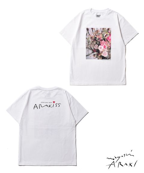 Araki Nobuyoshi×Stie-lo RAKUEN NIPPON T-SH (WHITE) / ×荒木経惟×スティーロ コラボTシャツ