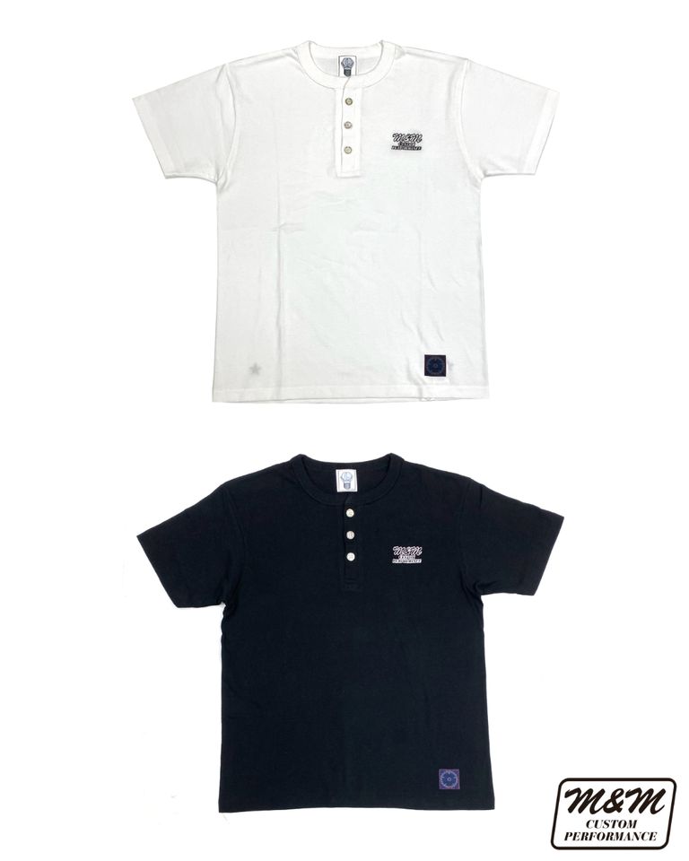 M&M 新作販売告知 / クラシックな雰囲気のヘンリーネックTEE。