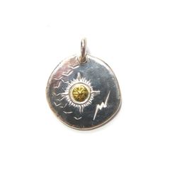 The Sun & Thunder Top M with Gold Point S(SILVER) / 24金Sポイント中太陽&稲妻メタルトップ