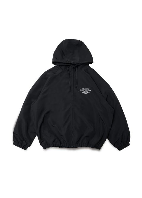 Nylon Zip Hooded Jacket (BLACK) / セットアップ フルジップ フード ジャケット