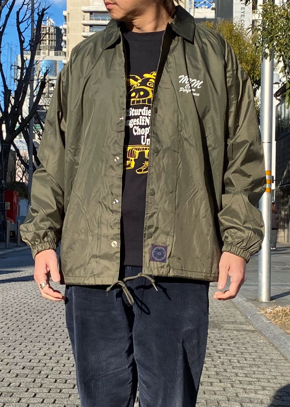 BOA COACH JACKET (OLIVE) / ボア ライナー コーチジャケット
