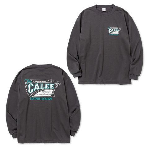 AEROKNOT OLD SIGN BOARD L/S SW TEE ＜NATURALLY PAINT DESIGN＞ (CHARCOAL) / オールドサインボード オリジナル クルーネック スウェット