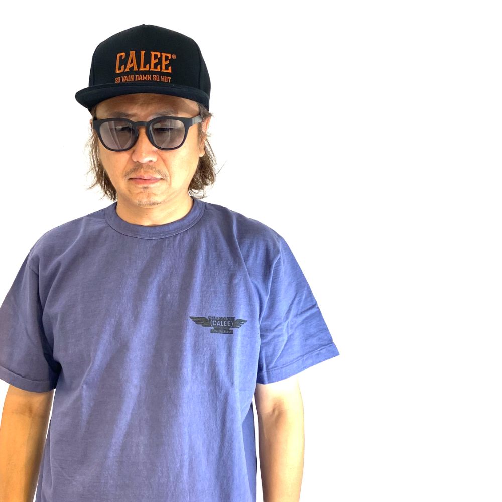 【ラスト1点】CALEE NATIONAL LOGO SOUVENIR CAP (ORANGE) / オリジナル ロゴ刺繍 キャップ