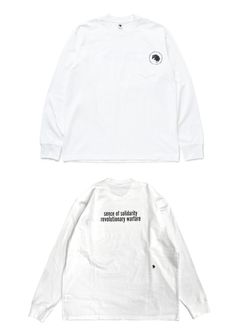 CIRCLE POCKET L/S TEE (WHITE) / サークル ポケット ロング Tシャツ