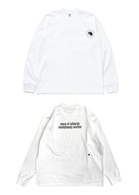 CIRCLE POCKET L/S TEE (WHITE) / サークル ポケット ロング Tシャツ