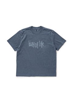 WAY OF LIFE TEE (NAVY) / スローガン プリント Tシャツ