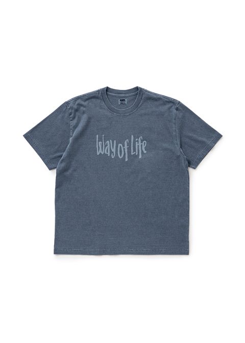 WAY OF LIFE TEE (NAVY) / スローガン プリント Tシャツ