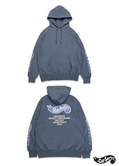 ×CARSERVICE HOODED SWEAT SHIRT (D-BLUE) / カーサービス スウェット パーカー