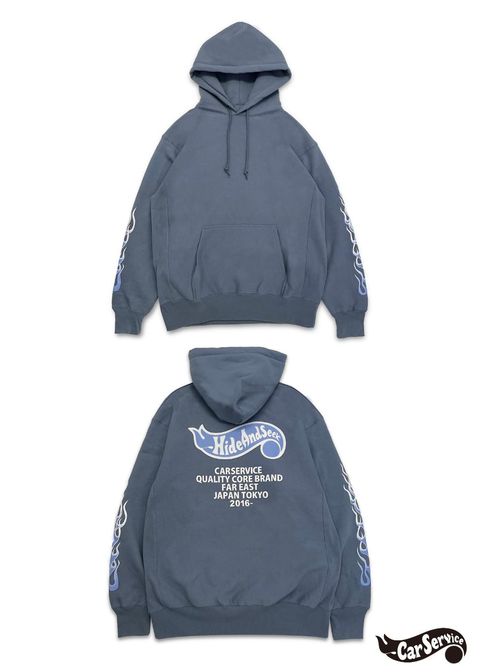×CARSERVICE HOODED SWEAT SHIRT (D-BLUE) / カーサービス スウェット パーカー