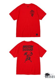 ×MASSES T-SHIRT SQUAD (RED) / マシス コラボレーション プリントT