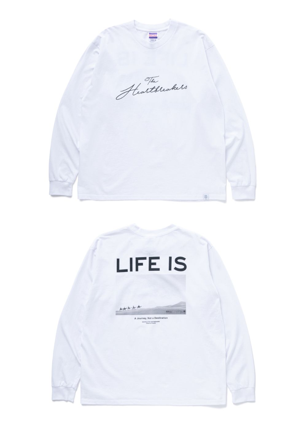 At Last ＆ Co  POCKET TEE L-S PRINT ロンTカラーホワイト