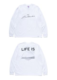 L/S PHOTO PRINT T "TRE" (WHITE) /  フォトプリント ロング Tシャツ