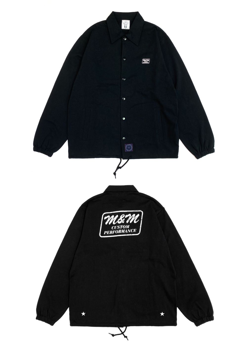 M&M CUSTOM PERFORMANCE - COTTON JERSEY JACKET (BLACK) / コットン 天竺 コーチジャケット |  LOOPHOLE