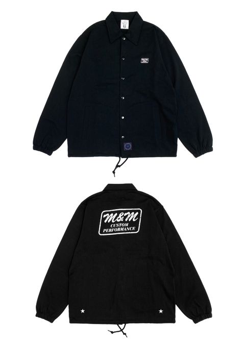 COTTON JERSEY JACKET (BLACK) / コットン 天竺 コーチジャケット