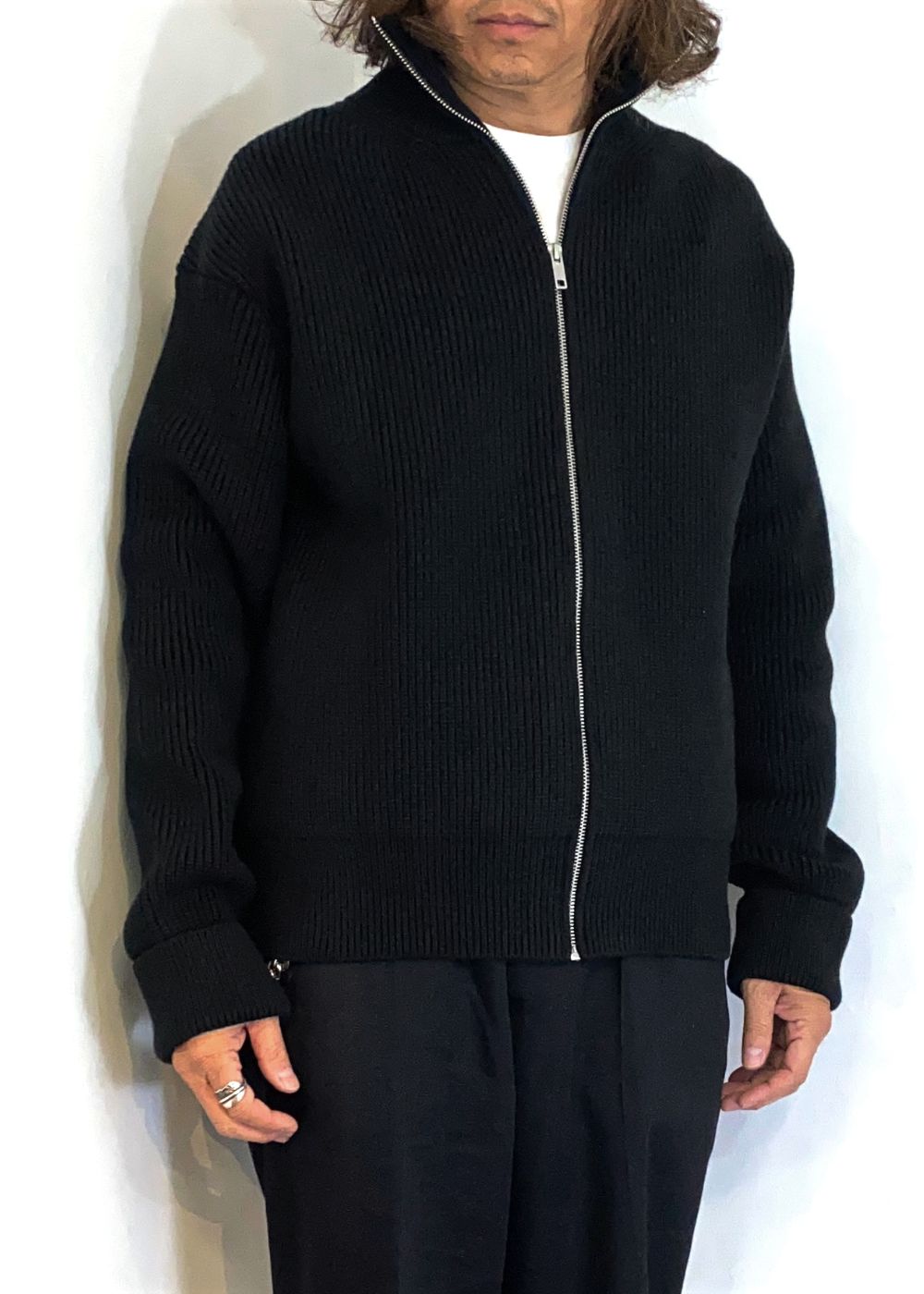 Heavyweight Trucker Knit Blouson (BLK) /  ドライバーズ ニットブルゾン
