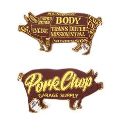 PORK CUSHION (BROWN/MUSTARD) / ポーククッション