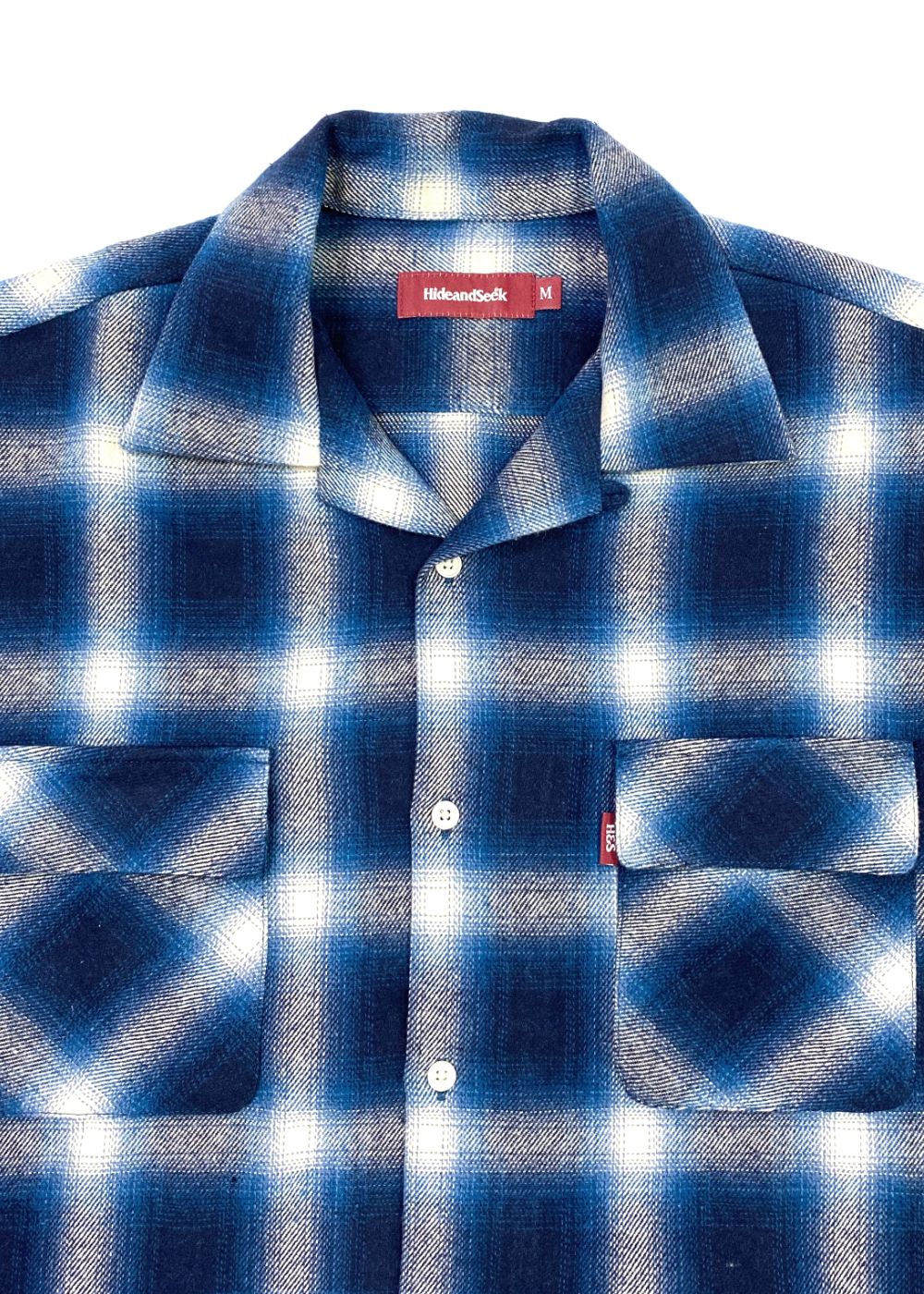 【ラスト1点】Ombre Check L/S Shirt (BLUE) / オンブレ チェック シャツ