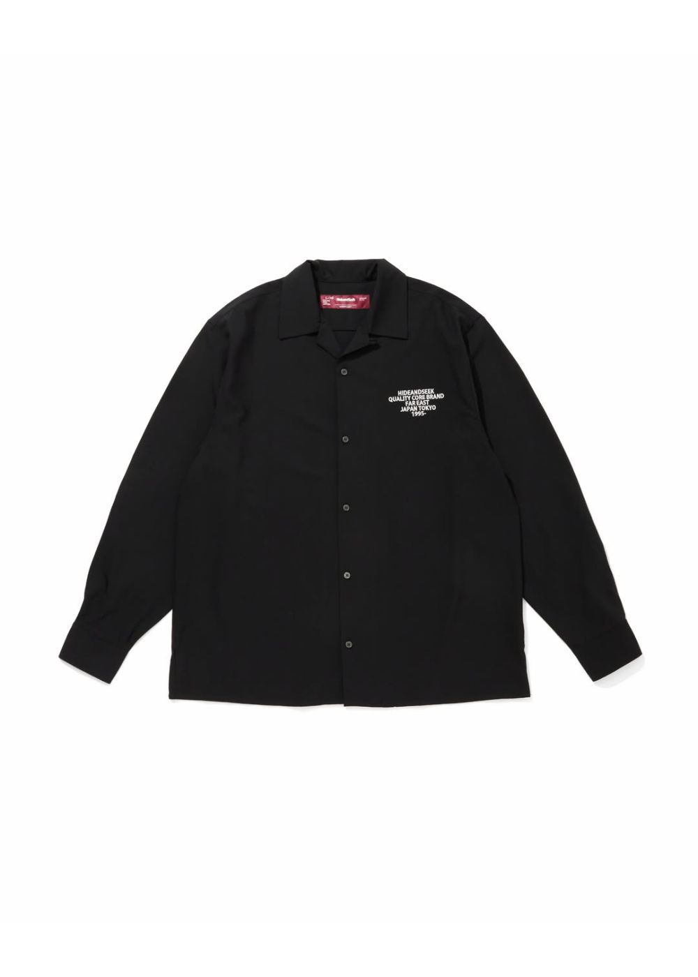 Open Collar L/S Shirt (BLACK) / オリジナル オープンカラー シャツ